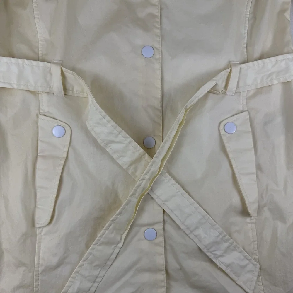 Columbia Women's Pale Yellow Trench Rain Jacket Size Large‎